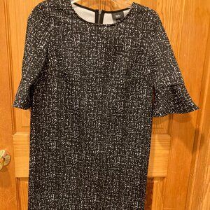 Black & White Ruffle Sleeve Dress – Size XS